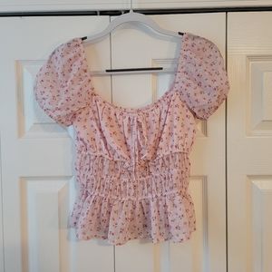 Floral peplum blouse